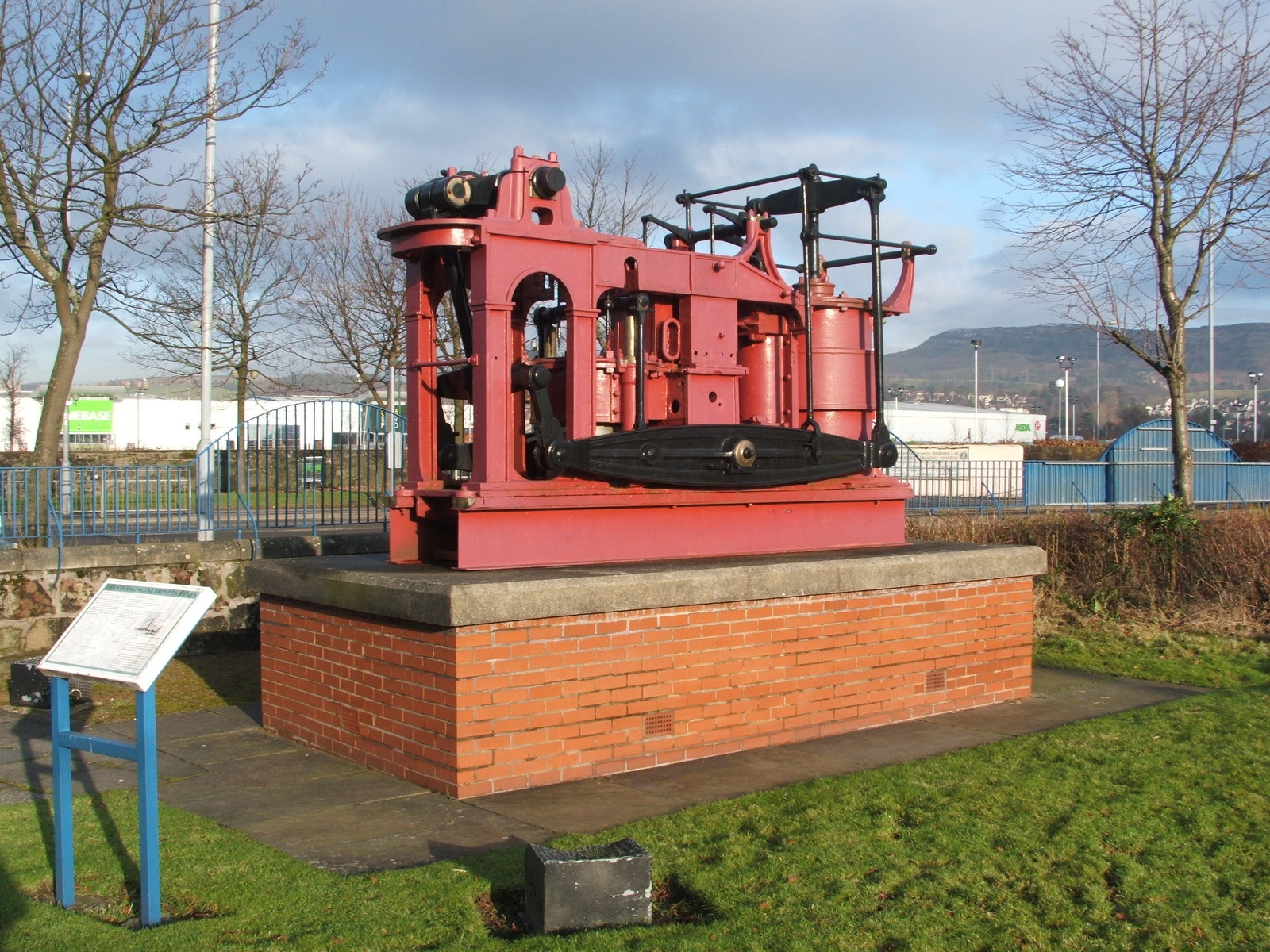 David Elder's steam engine from PS Leven, outside the Maritime Museum, Dumbarton